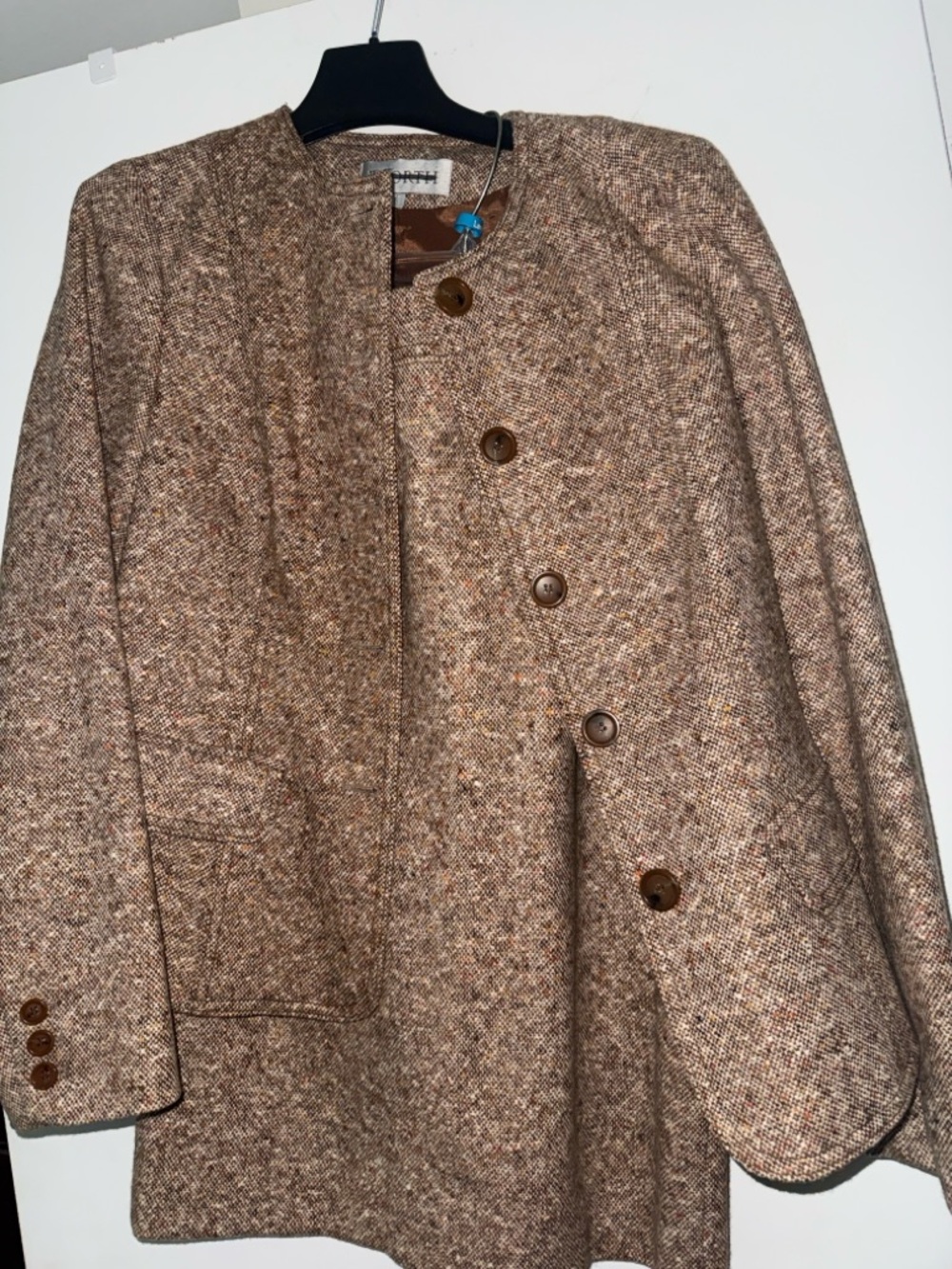 Worth Brown Speckled Tweed Jacket with Warm Flecks